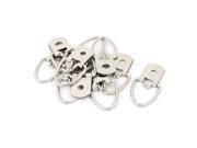 45mmx22.5mm D Ring Photo Frame Cross Stitch Hanger Hook Silver Tone 10pcs