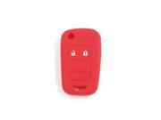 Unique Bargains Red Silicone Keyless Remote Key Fob Case Skin Cover for Vauxhall Opel 2 Buttons