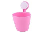 Unique BargainsKitchen Plastic Multifunction Suction Cup Keys Pens Sundries Storage Holder Pink