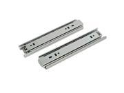 8 Length 45mm Width 3 Section Full Extension Drawer Slides Silver Tone 2pcs