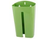 Unique BargainsHome Kitchen Bathroom Plastic Wall Stick Suction Cup Bag Sundries Storage Green