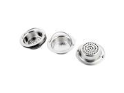 Unique BargainsHand held Stainless Steel Food Stopper Water Sink Basin Strainer 5 PCS