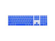 Unique BargainsSilicone Wire Keyboard Protector Cover w Numeric Keypad Dark Blue for Apple iMac