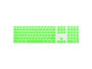 Unique BargainsSilicone Wire Keyboard Protector w Cover Numeric Keypad Green for Apple iMac