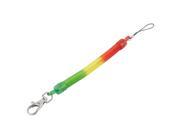 Mobile Phone Plastic Lobster Clasp Coil Strap Spiral Spring Elastic Keychain