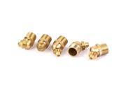 Unique Bargains M10 x 7mm Thread 45 Degree Angle Brass Assembling Grease Nipples Fittings 5 Pcs