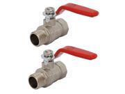 Unique BargainsDN15 1 2 inch Female to Male Thread Ball Valves Pipe Fitting Connector 2pcs