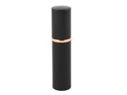 Unique Bargains10ml Portable Lipstick Shape Alloy Mini Perfume Spray Bottle Atomizer Case Black