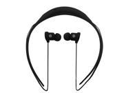 Unique BargainsSports bluetooth Wireless Stereo Handfree Neck Hanging Headsets Earphone Black