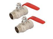 Unique BargainsDN20 3 4 inch Female to Male Thread Lever Handle Ball Valves Pipe Fittings 2pcs