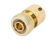 Unique BargainsCar Aluminum Washing Hose Pipe Pass Water Connector Gold Tone 13mm 1 2 inch