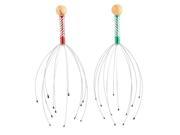Unique BargainsHousehold Stainless Steel Stress Relief Head Neck Relaxing Scalp Massager 2 Pcs