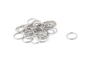 Unique BargainsMetal Free DIY Ring Chain Key Split Loop Holder Silver Tone 22mm Inner Dia 30pcs