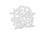 Unique Bargains 20pcs White Plastic Tee Connector Pipe Hose Tube Joiner Air Fuel Fitting for Car