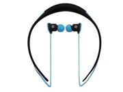 Unique BargainsSports bluetooth 4.0 Wireless Stereo Handfree Neck Hanging Headsets Earbuds Blue