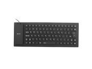 Unique BargainsFoldable Flexible 85 Keys USB Wired Roll up Silicone Keyboard Black for Notebook