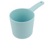 Home Kitchenware Plastic Round Nonslip Grip Deep Water Dipper Ladle Scoop Blue