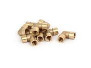 Unique Bargains1 4BSP Female Thread Brass 90 Degree Elbow Tube Pipe Connecting Fittings 8pcs