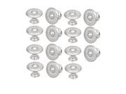 Furniture Stainless Steel Single Hole Flower Pattern Pull Knobs 27mmx22mm 15pcs