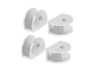 12mm Thickness Glass Shelf Semicircle Clip Clamps Bracket Support 4 Pcs