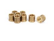 Unique Bargains3 4BSP Female Thread Brass Straight Tube Pipe Connecting Fittings Couplers 8pcs