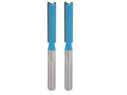 1 4 inch x 1 4 inch 32mm Depth Double Flute Straight Router Bits Cutter 2p