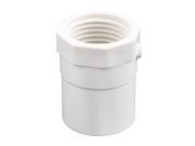 Garden PVC U Straight Type Water Pipe Tube Connector Adapter Fitting White