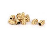 Unique Bargains M10 Male Thread Straight Type Brass Zerk Grease Nipple Fittings Gold Tone 10 Pcs