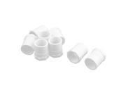 Garden PVC Straight Type Tube Pipe Fitting Connectors White 25mm Inner Dia 8pcs