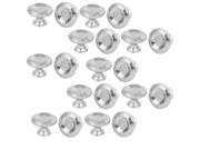 Cupboard Cabinet Stainless Steel Single Hole Round Pull Knobs 23.5mmx19mm 20pcs