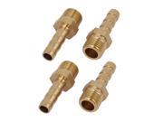 Unique Bargains1 8BSP Male Thread 6mm Hose Barb Tubing Fitting Coupler Connector Adapter 4pcs