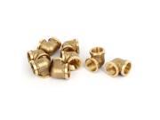 Unique BargainsDN20 3 4BSP Female Thread Brass 90 Degree Elbow Pipe Connecting Fittings 8pcs
