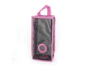 Unique BargainsHousehold Bathroom PVC Mesh Wall Hanging Grocery Bag Holder Container Fuchsia