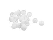 Smartphone Silicone In Ear Headphone Ear Tip Cover White 13mm Diameter 22pcs