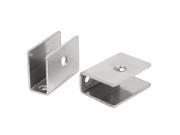Stainless Steel Glass Shelf Clip Clamps Brackets Supports 36mmx15mm 2pcs