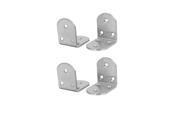 Unique Bargains50mmx50mmx38mm Stainless Steel Angle Brackets Shelf Supports Fasteners 4pcs