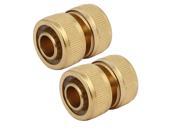 Unique Bargains3 4 inch Brass Garden Washing Water Hose Pipe Quick Connect Fittings 2pcs