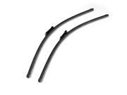 Unique Bargains 2 x Soft Rubber Flat Wiper Blade Wipers 24 inch for BMW 5 Series 530 535 540 550