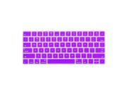 Unique BargainsComputer Silicone Wireless Keyboard Protection Film Cover Purple for iMac