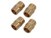 Unique Bargains1 4BSP Male Thread Brass Hex Nipple Tube Pipe Connecting Fittings 4pcs