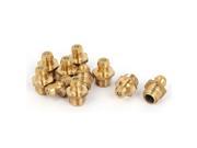 Unique Bargains M8 Male Thread Straight Brass Zerk Grease Nipple Fittings Gold Tone 10 Pcs
