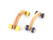 Unique BargainsHousehold Hospital Wooden Head Body Muscle Acupoint Massage Tool Roller 2 Pcs