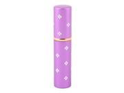 Unique Bargains5mL Lipstick Shape Flower Pattern Mini Perfume Spray Bottle Atomizer Case Purple