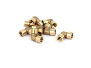 Unique BargainsDN6 1 8BSP Female Thread Brass 90 Degree Elbow Tube Pipe Connecting Fitting 8pcs