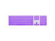 Unique BargainsSilicone Wire Keyboard Protector Cover w Numeric Keypad Purple for Apple iMac
