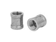 G 1 2 Female Thread 304 Stainless Steel Straight Pipe Connectors Fittings 2pcs