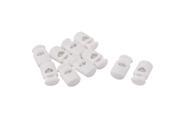 Outdoor Bungee Cord Plastic Single Hole Lock Clamp Toggle Stop Slider 10pcs
