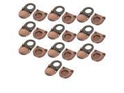 Unique BargainsCabinet Drawer Alloy Concealed Pull Handle Copper Tone 35mmx35mmx4.8mm 20pcs