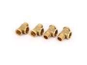 Unique Bargains1 2BSP Male to Female Thread Brass Tube Pipe Fittings Connectors Jointers 4pcs