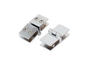Zinc Alloy 180 Degree Glass to Glass Door Hinge Glass Clamp Clips Holders 2pcs